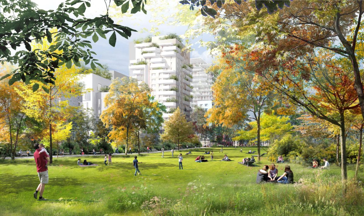 Des espaces publics de qualité et un parc urbain au sein du quartier